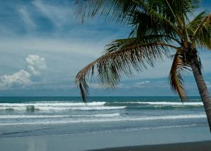 Beachbreak waves in Parrita, Costa Rica.